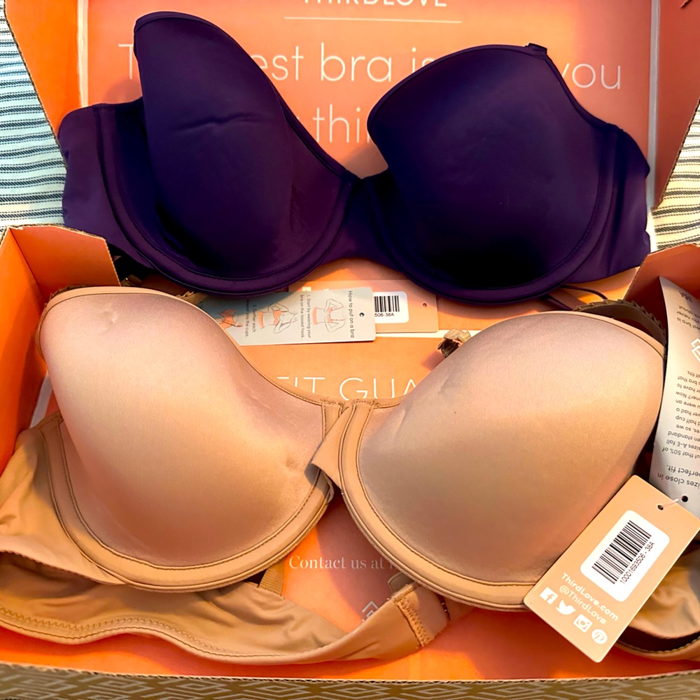 Brand new third love set of 24/7 Memory foam T shirt bra- 38 A